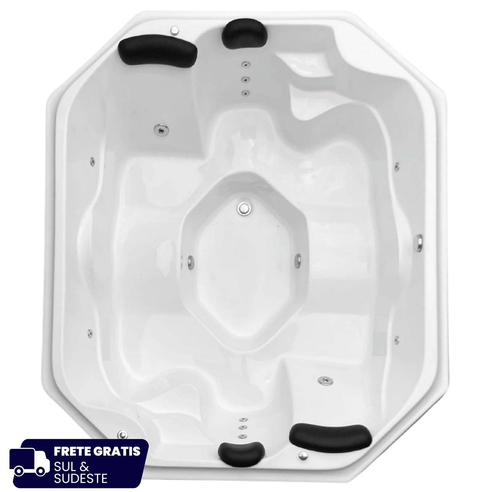 Spa Piccolo 6 lugares hidro + aquecedor + cromoterapia