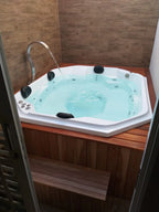 Banheira ofurô com hidro 4 a 6 lugares 210x180