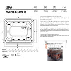 SPA 10  LUGARES VANCOUVER 2.90 X 2.20 COM HIDROMASSAGEM E AQUECEDOR