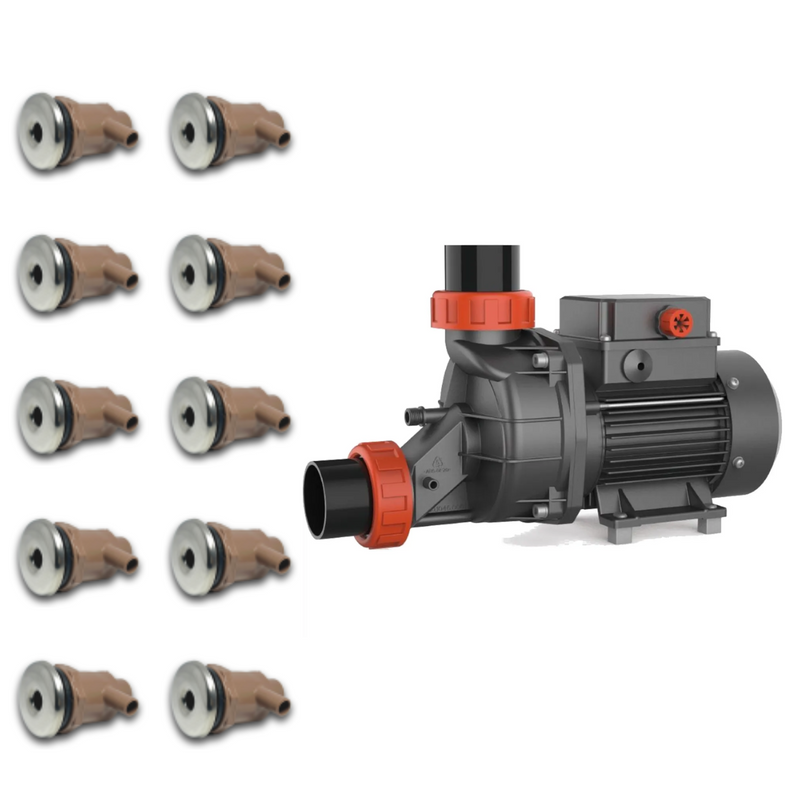 Upgrade 10 jatos de hidromasagem + motomba