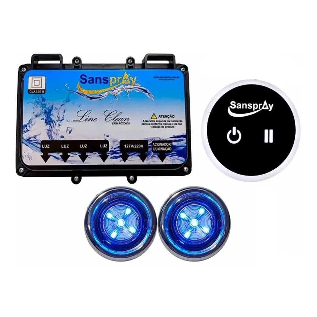 Cromoterapia 2 spots de iluminação Sanspray