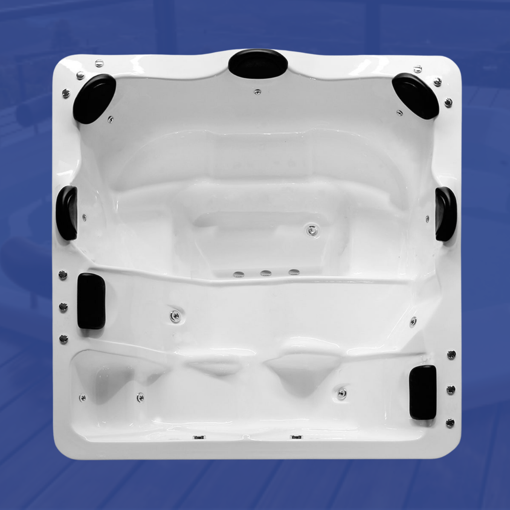 banheira grande para área externa 7 lugares hidromassagem aquecedor + led