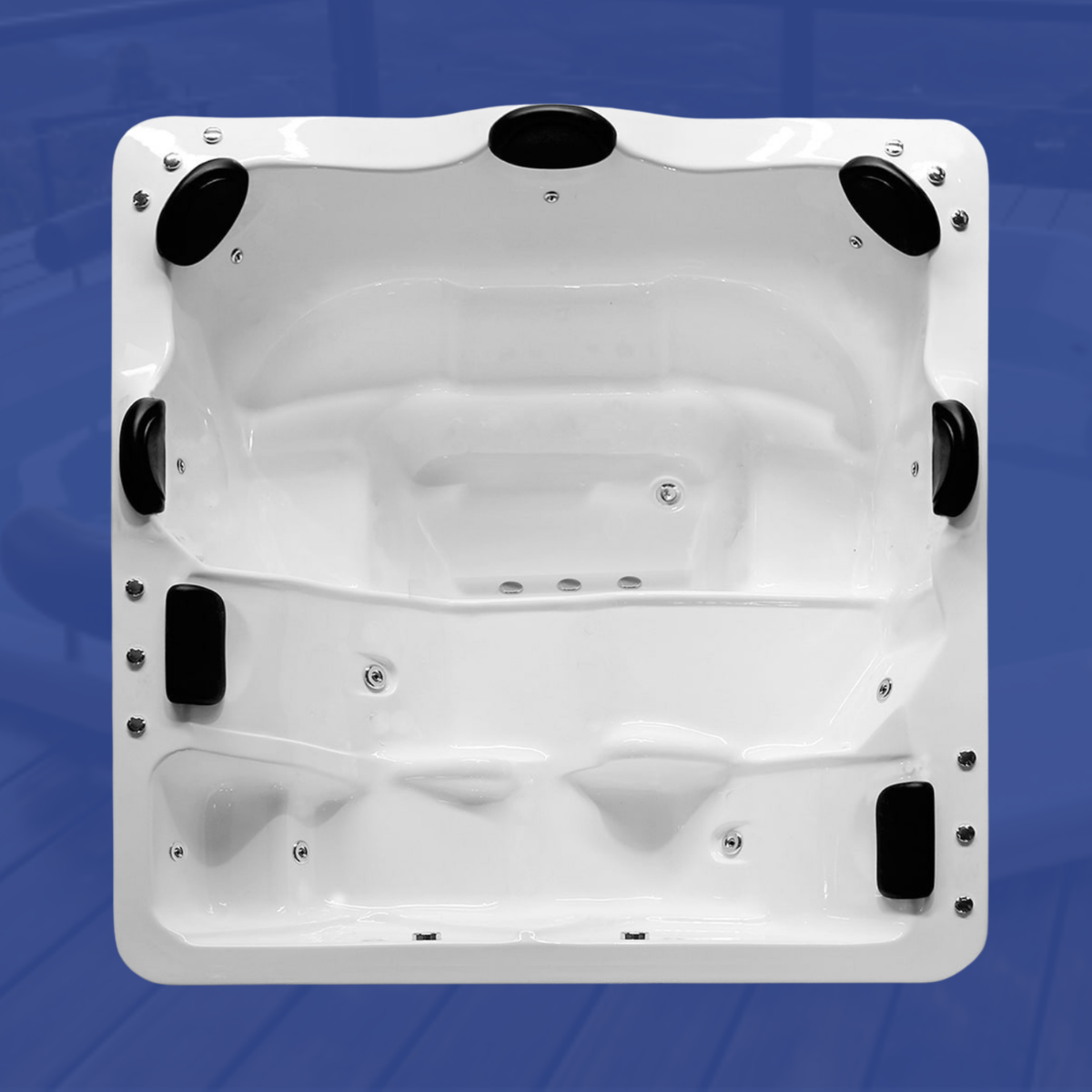 banheira grande para área externa 7 lugares hidromassagem aquecedor + led