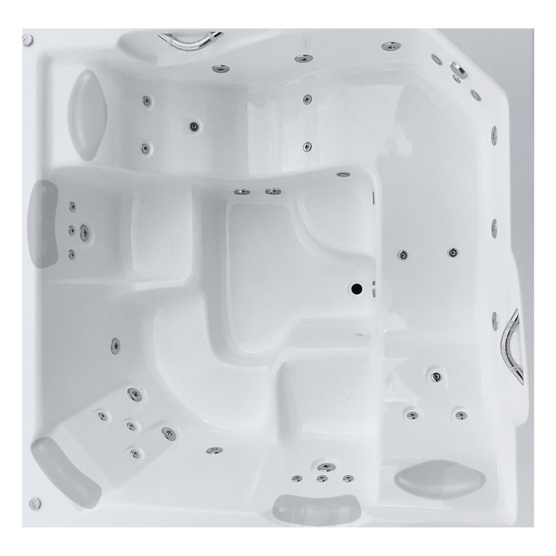 Spa 5 lugares com hidromassagem quadrado 2x2