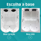 Banheira Com Hidromassagem Dupla Grécia Master Com Aquecedor e Cromoterapia