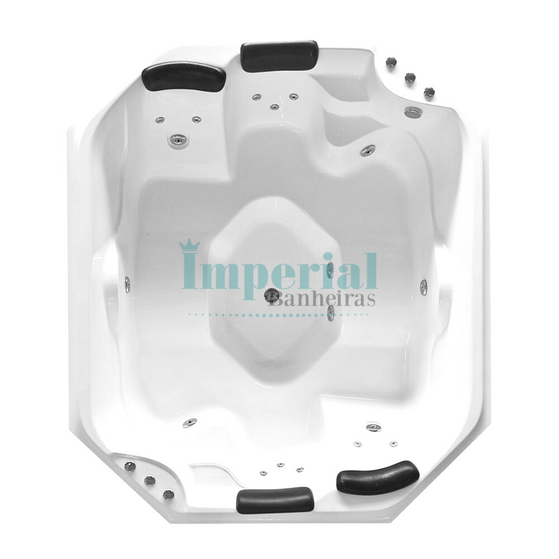 Ofuro Externo c/ hidro 4 a 6 lugares aquecedor + cromoterapia + filtro + ozônio - Completo
